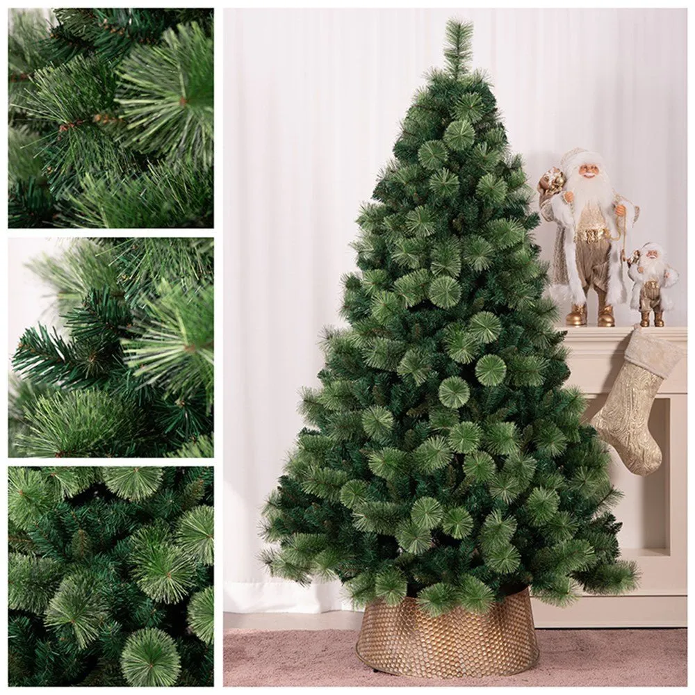 210cm 1436 Mixed Tips Green Christmas Tree with Metal Stand