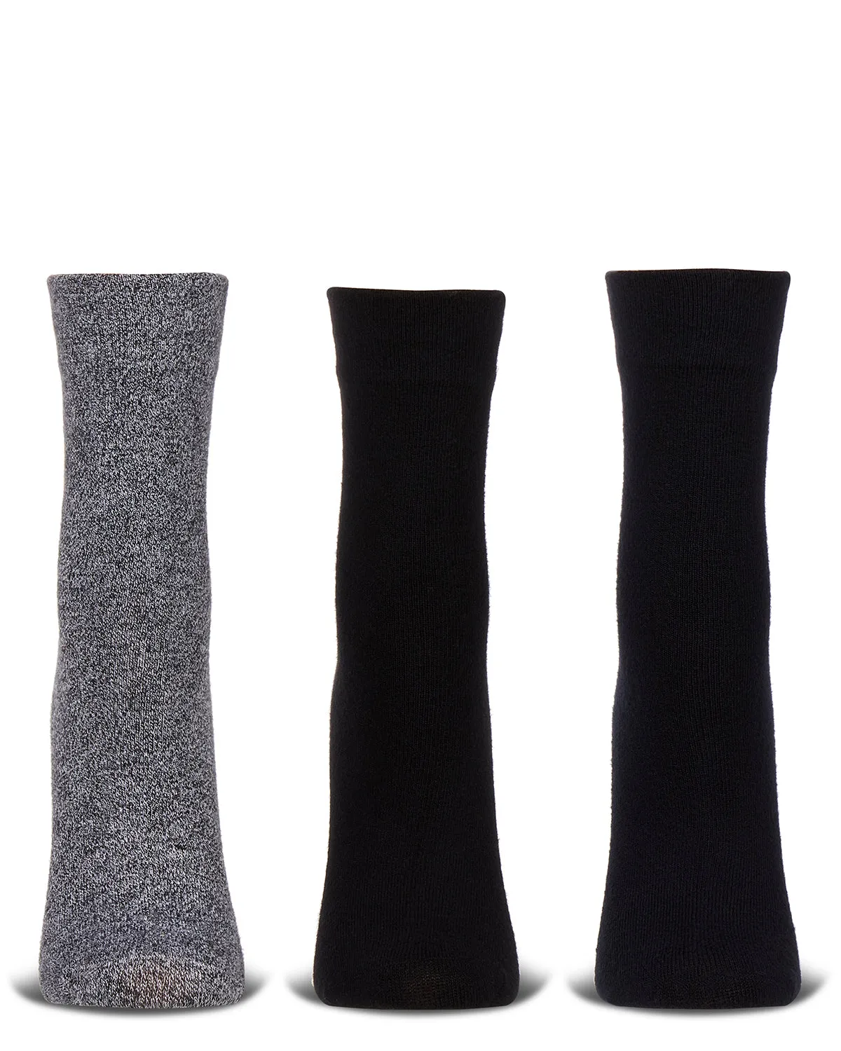 3 Pair Women's Silky-Soft Comfort Cuff Crew Socks