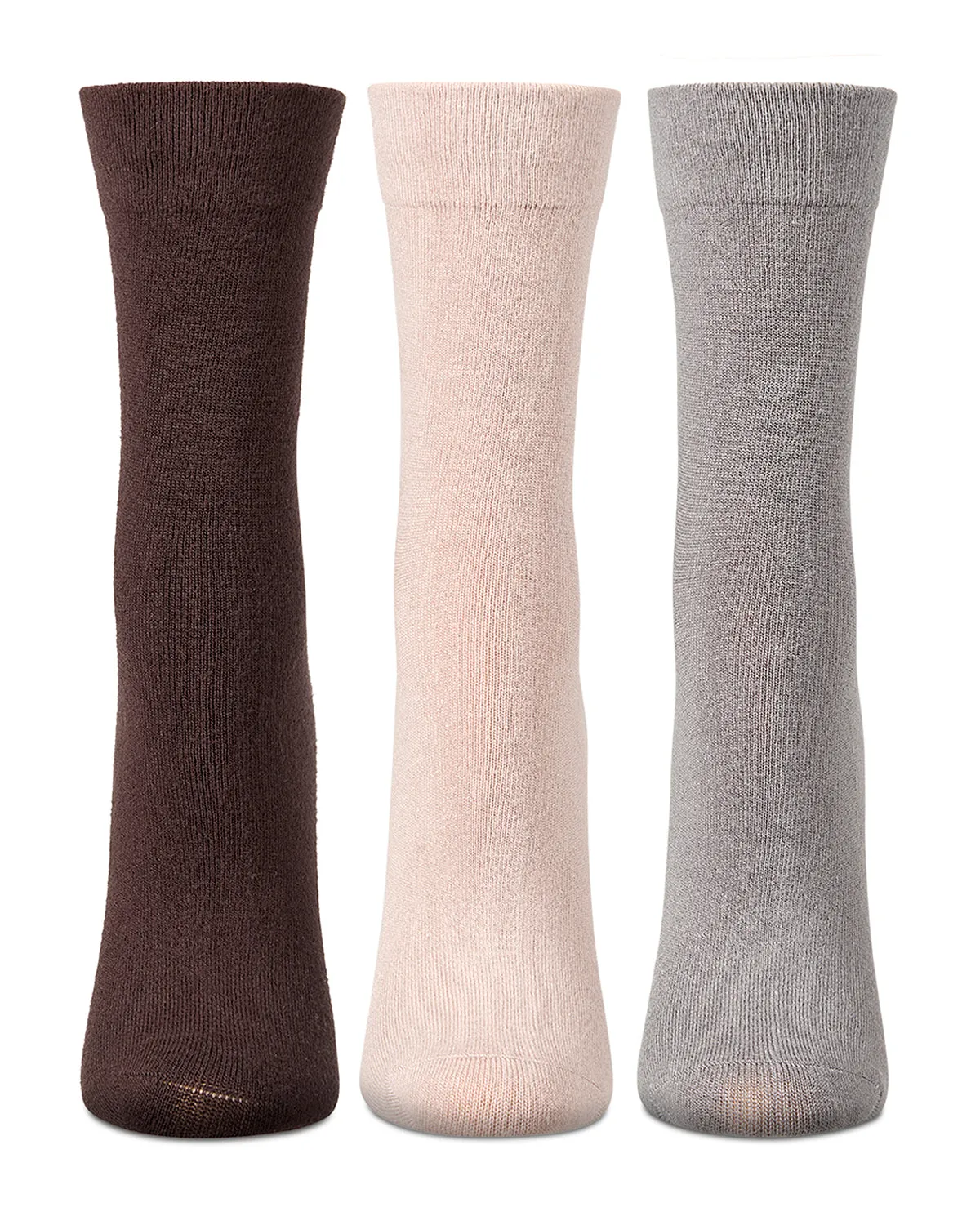 3 Pair Women's Silky-Soft Comfort Cuff Crew Socks