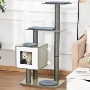 47" Multilevel Cat Tree - Grey