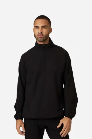 7 Diamonds Oxygenate Solid Quarter-Zip Pullover in Black