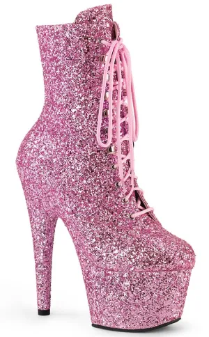 ADORE-1020GWR Baby Pink Glitter Ankle Boots