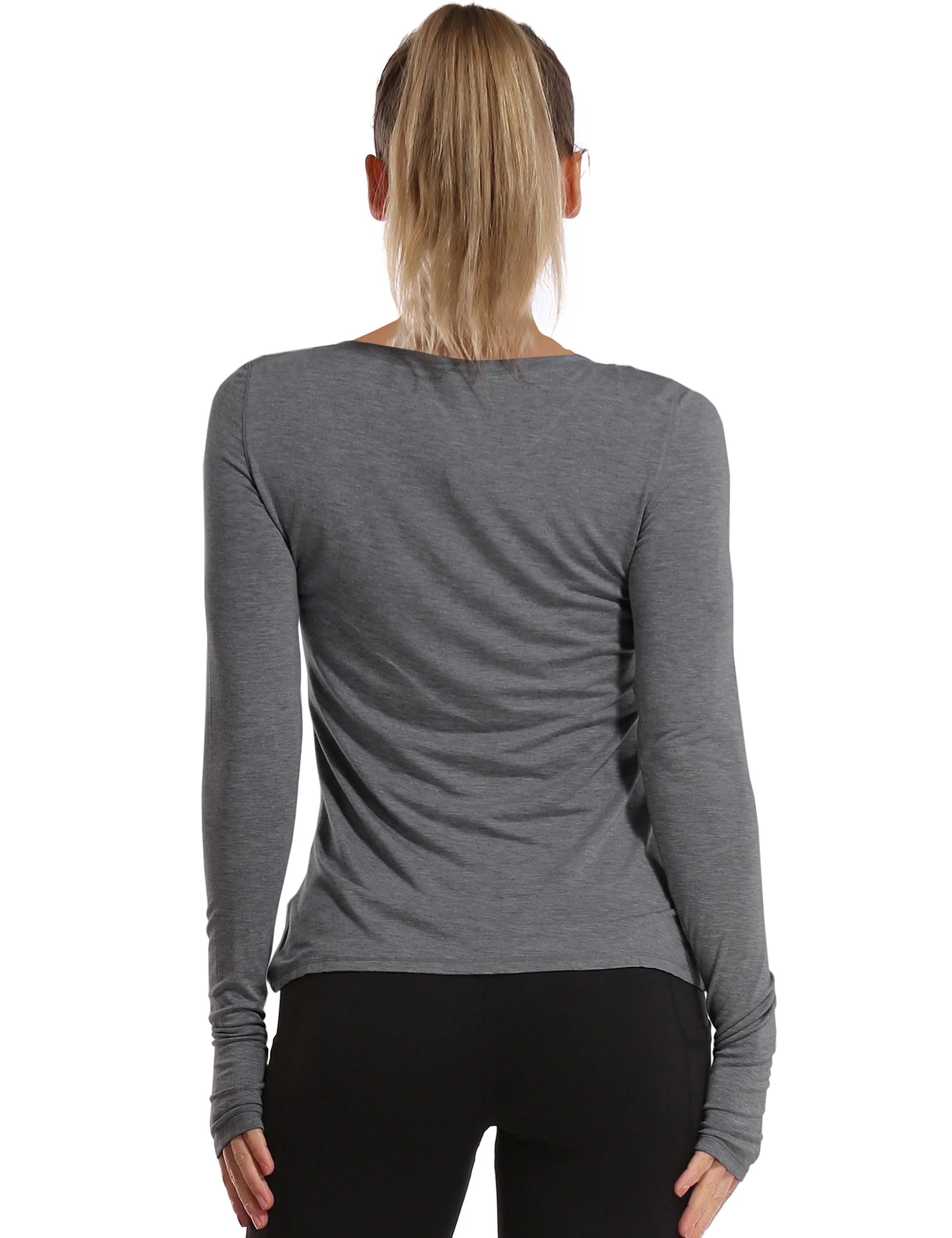 Athlete Long Sleeve Tops heathercharcoal_Biking