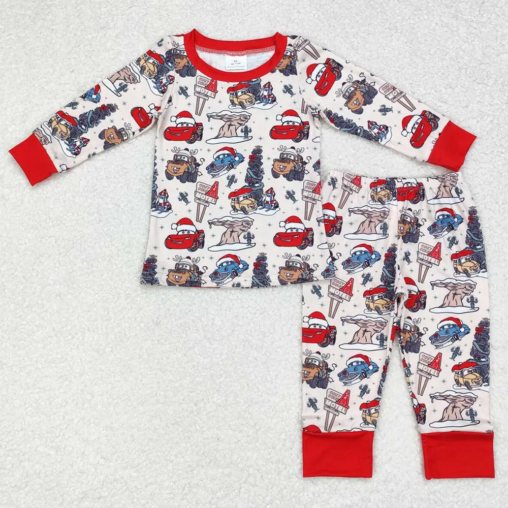 Baby Boys Pajamas Christmas Cars Top Pants Pajamas Sleepwear Sets BLP0595