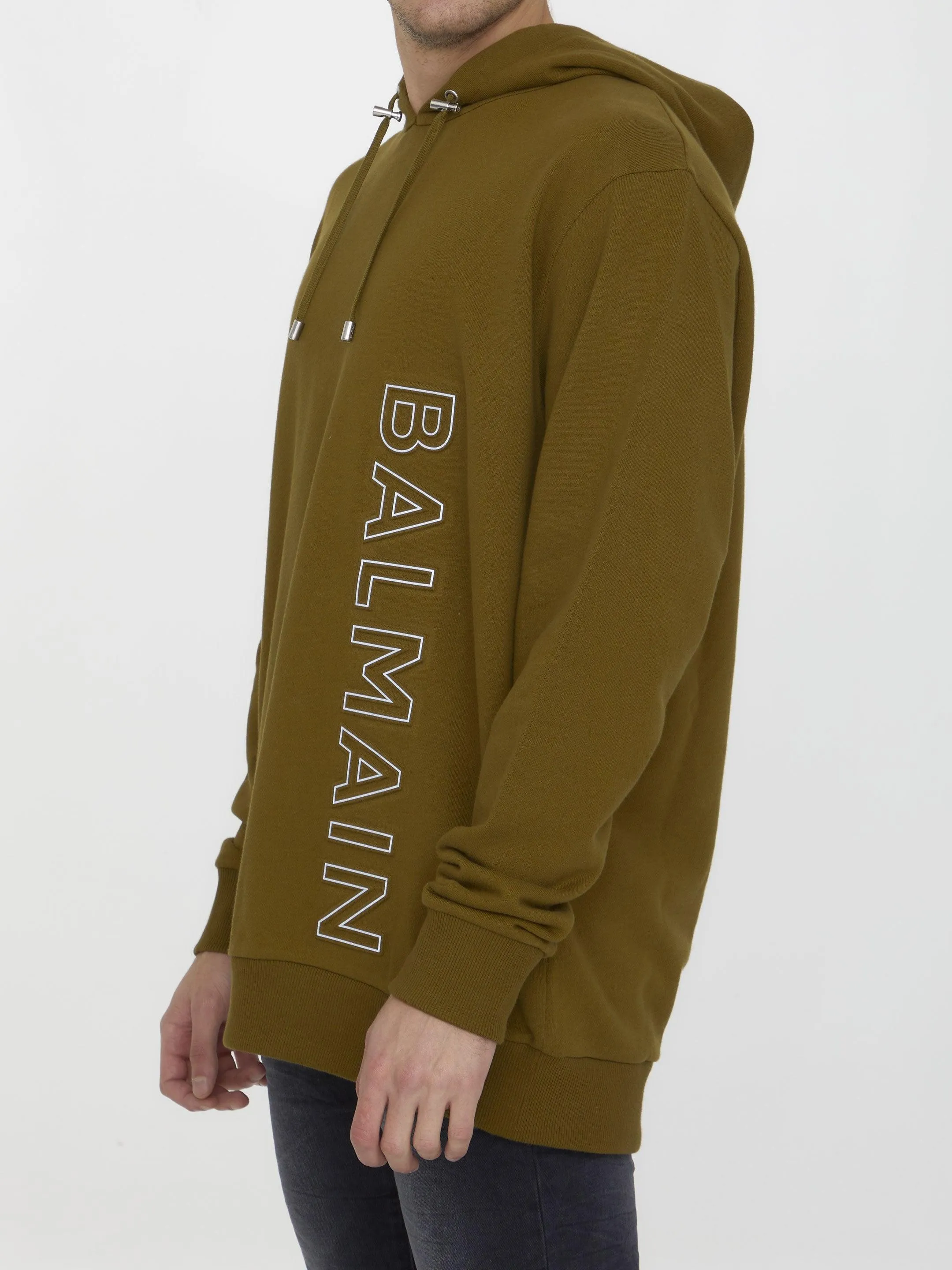 Balmain Reflective Logo Hoodie