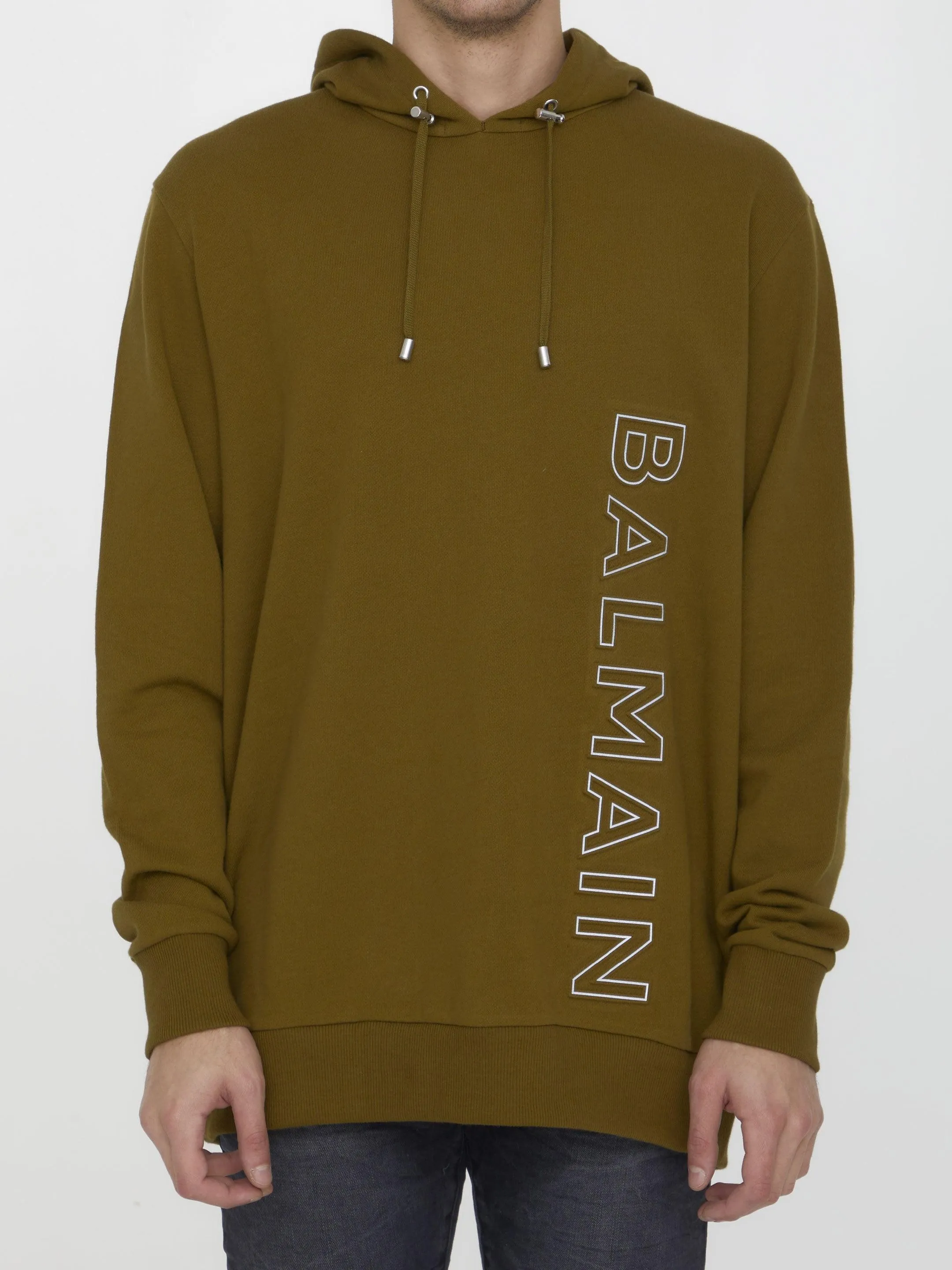 Balmain Reflective Logo Hoodie