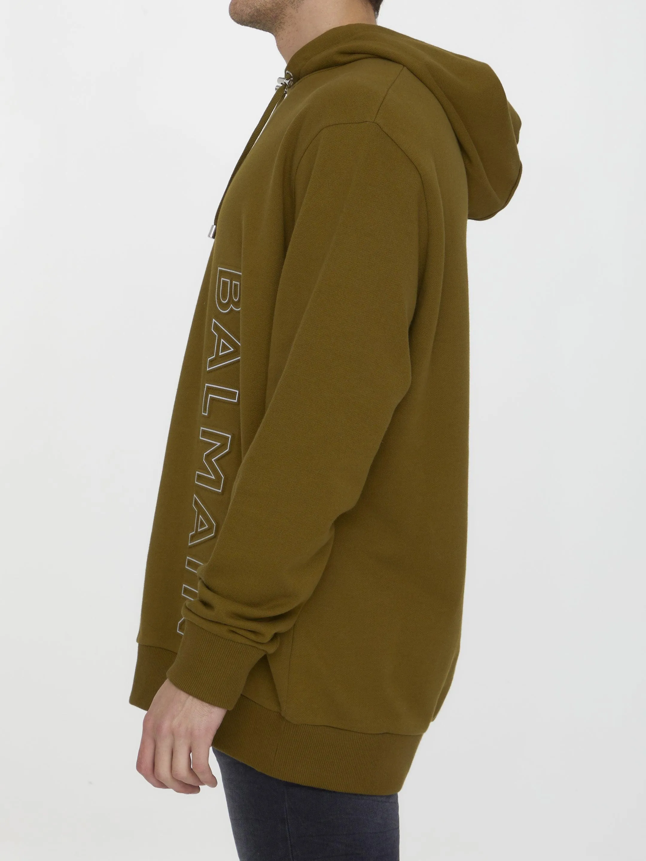 Balmain Reflective Logo Hoodie