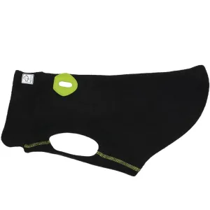 Baseline Fleece Dog Coat, Black & Lime