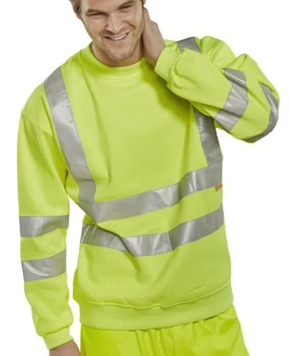 Beeswift Hi Vis Sweatshirt Jumper Class 3 En471 RIS 3279 - Bssen