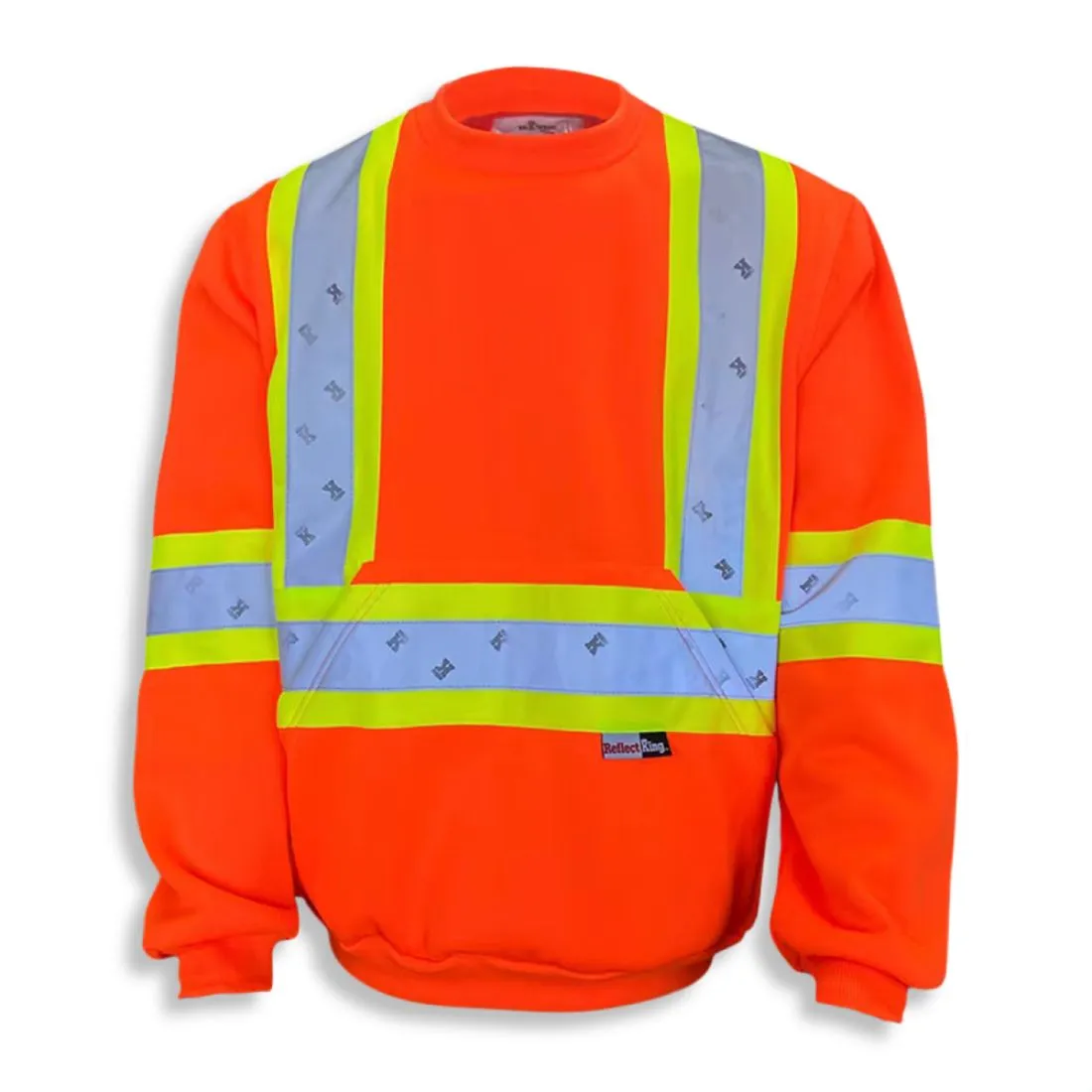 Big K Men's Hi-Vis 11oz Polyester Microfleece Crewneck Sweatshirt BK3559OR