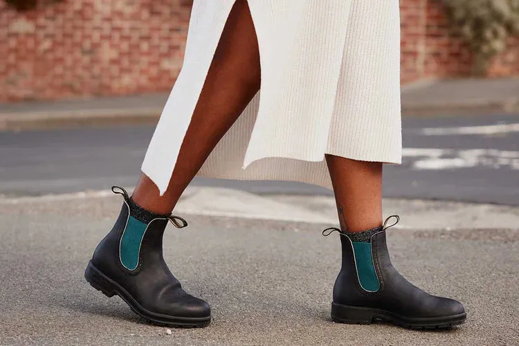 Blundstone 2320 Black Teal High Top Chelsea Boots