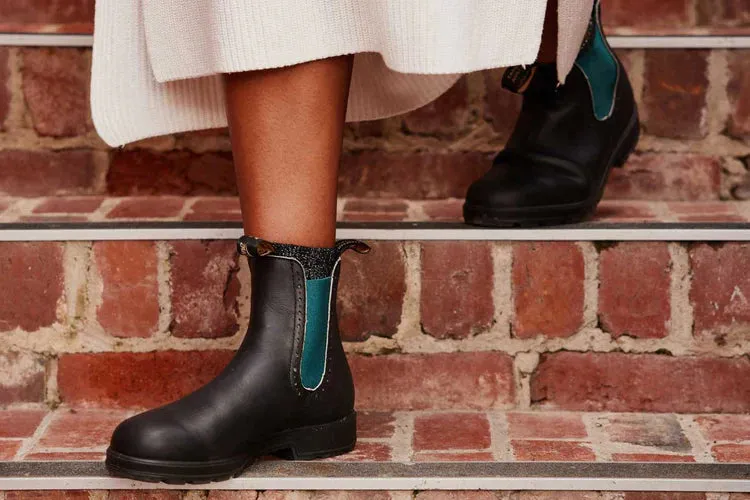 Blundstone 2320 Black Teal High Top Chelsea Boots