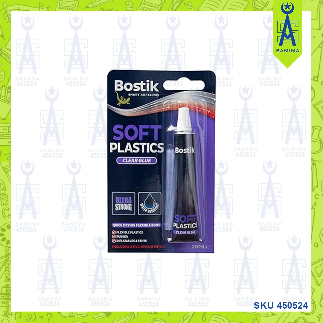 BOSTIK SOFT PLASTIC CLEAR GLUE 20ML