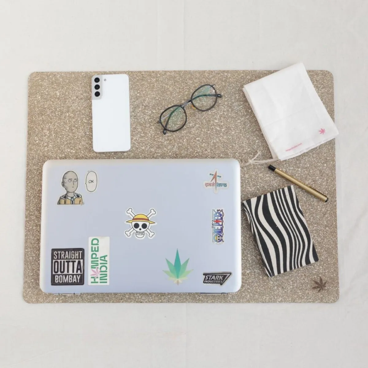 Broad Rectangular Hemp Deskmat for Work Space