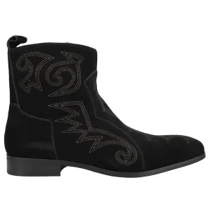 Brooks Embroidered Round Toe Western Boots