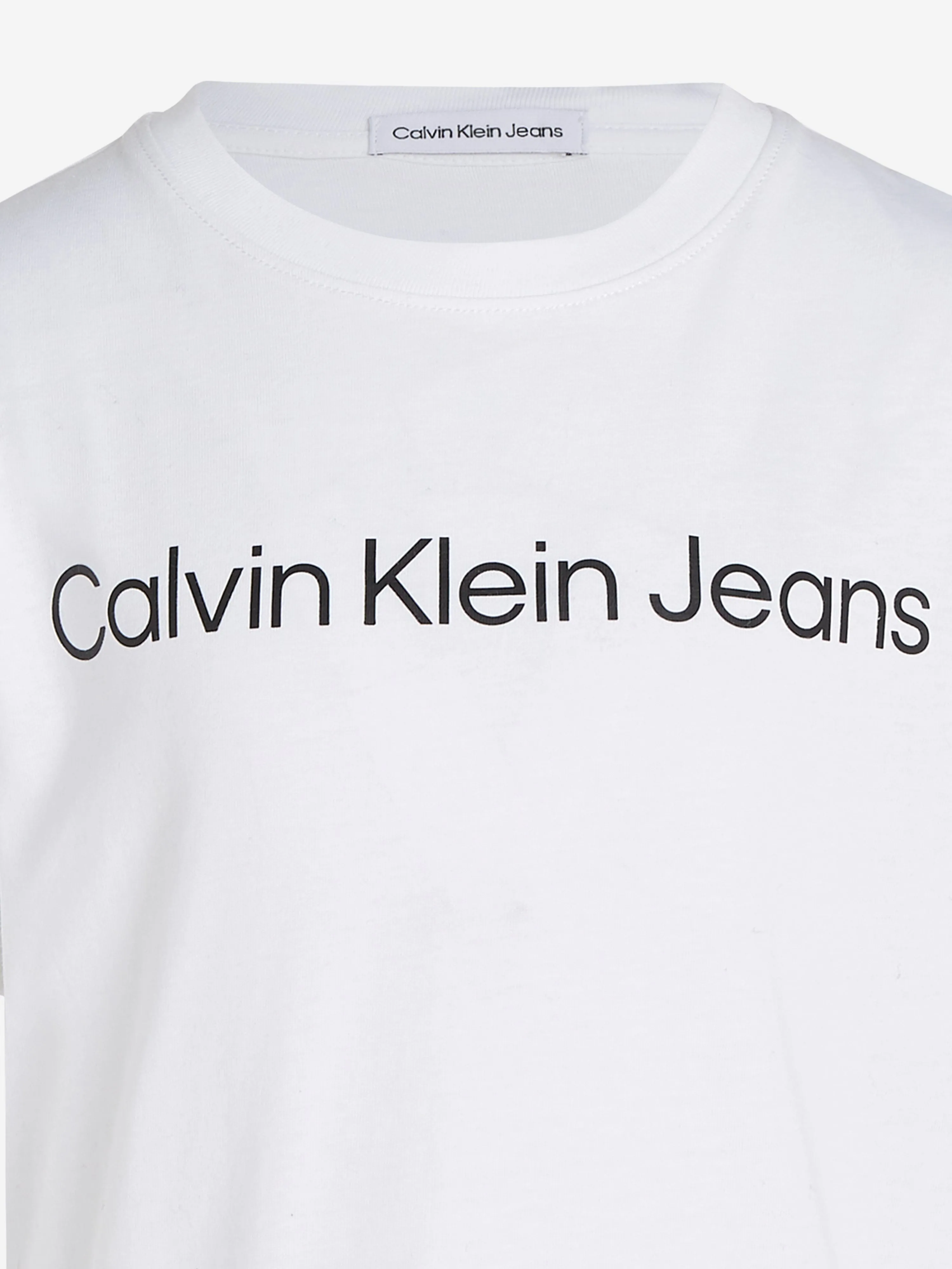 Calvin Klein Kids Logo T-Shirt in White