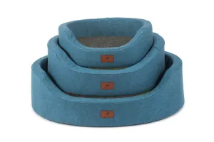 Cerulean Blue Oval Dog Bed