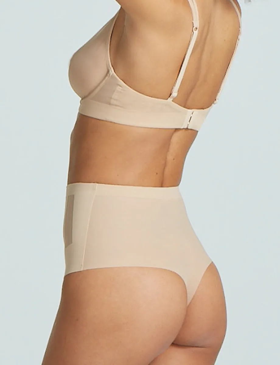 Commando Luxe Control Thong in Beige