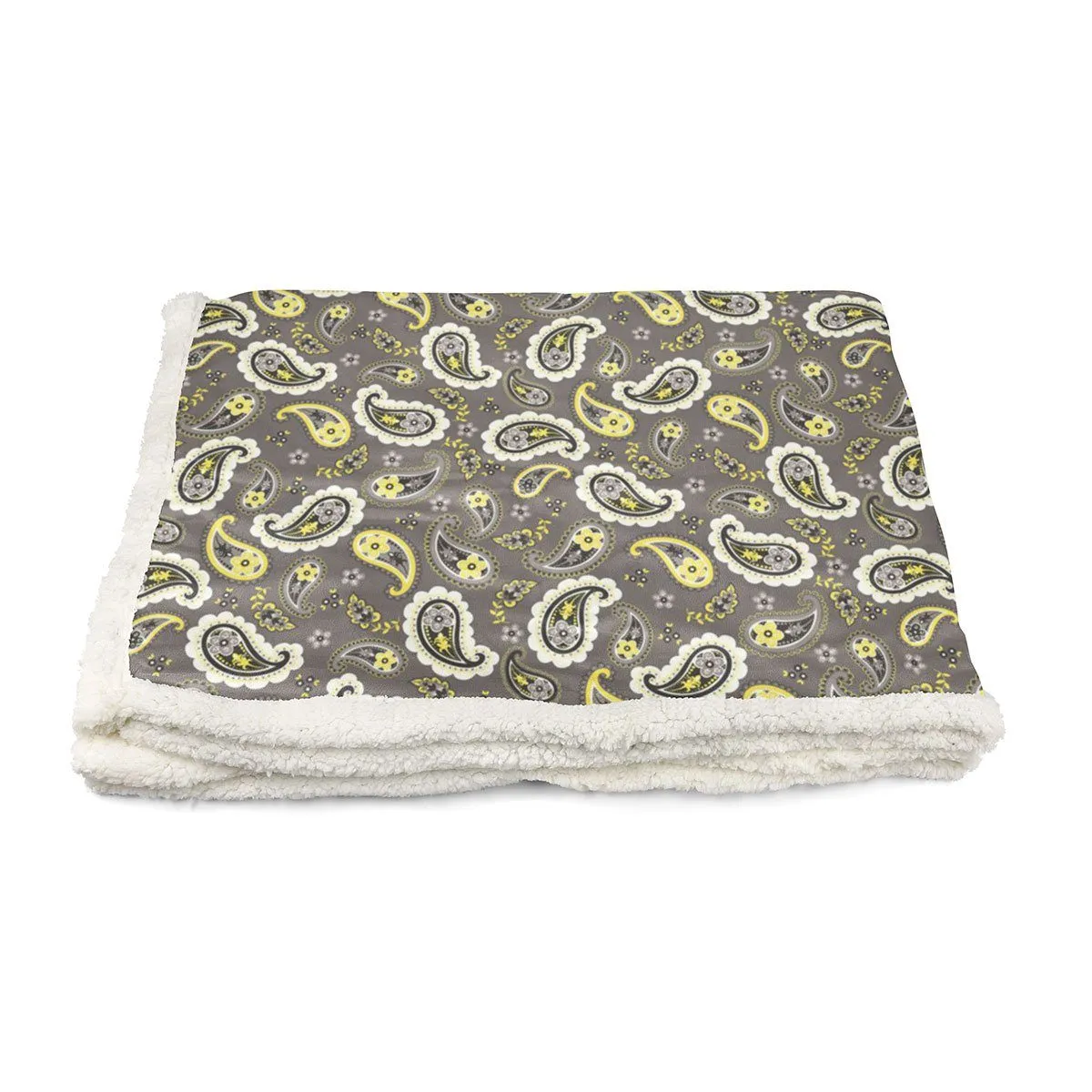 Cuddle Dog Blanket in Paisley Lemon