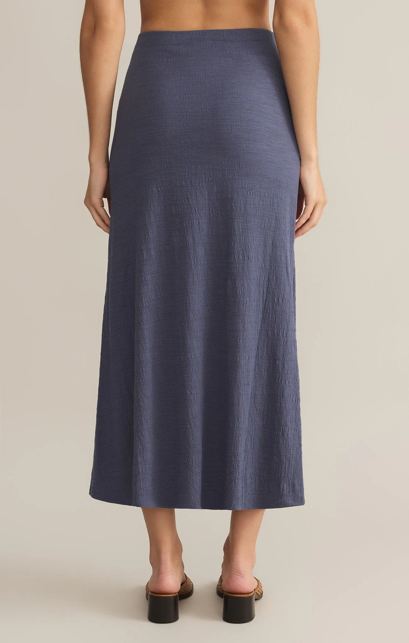 Delavine Textured Midi Skirt