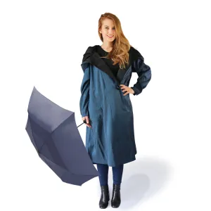 Dona Mycra Pac Umbrella Coat Tea Space Blue