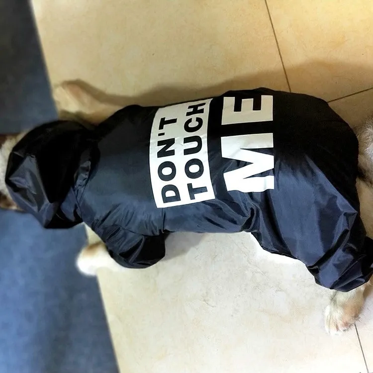 Don't Touch Me Dog Human Matching Raincoat