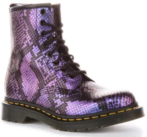 Dr Martens 1460 Snake In Black Purple For Women