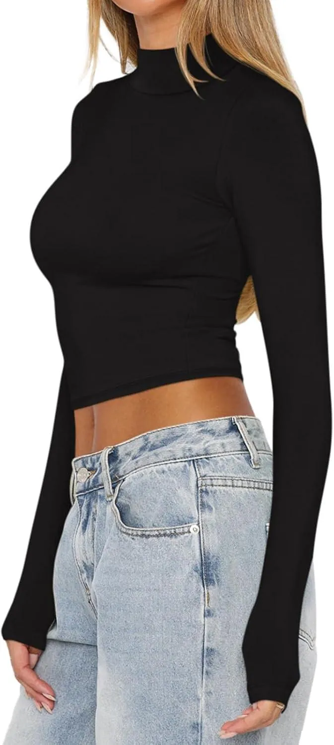 Eclipse Form Mock Neck Crop Top