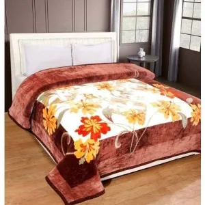 ELSTONE HOME Woollen Printed Mink Luxury Blanket Double Bed Ultra Soft for Heavy Winters Attractive Color - Multicolor (Color Design May Vary)