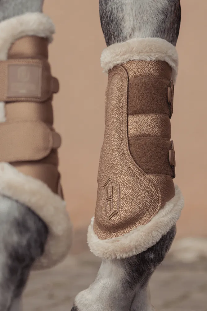 Eskadron Heritage Stingray Fauxfur Mesh Boots - Almond