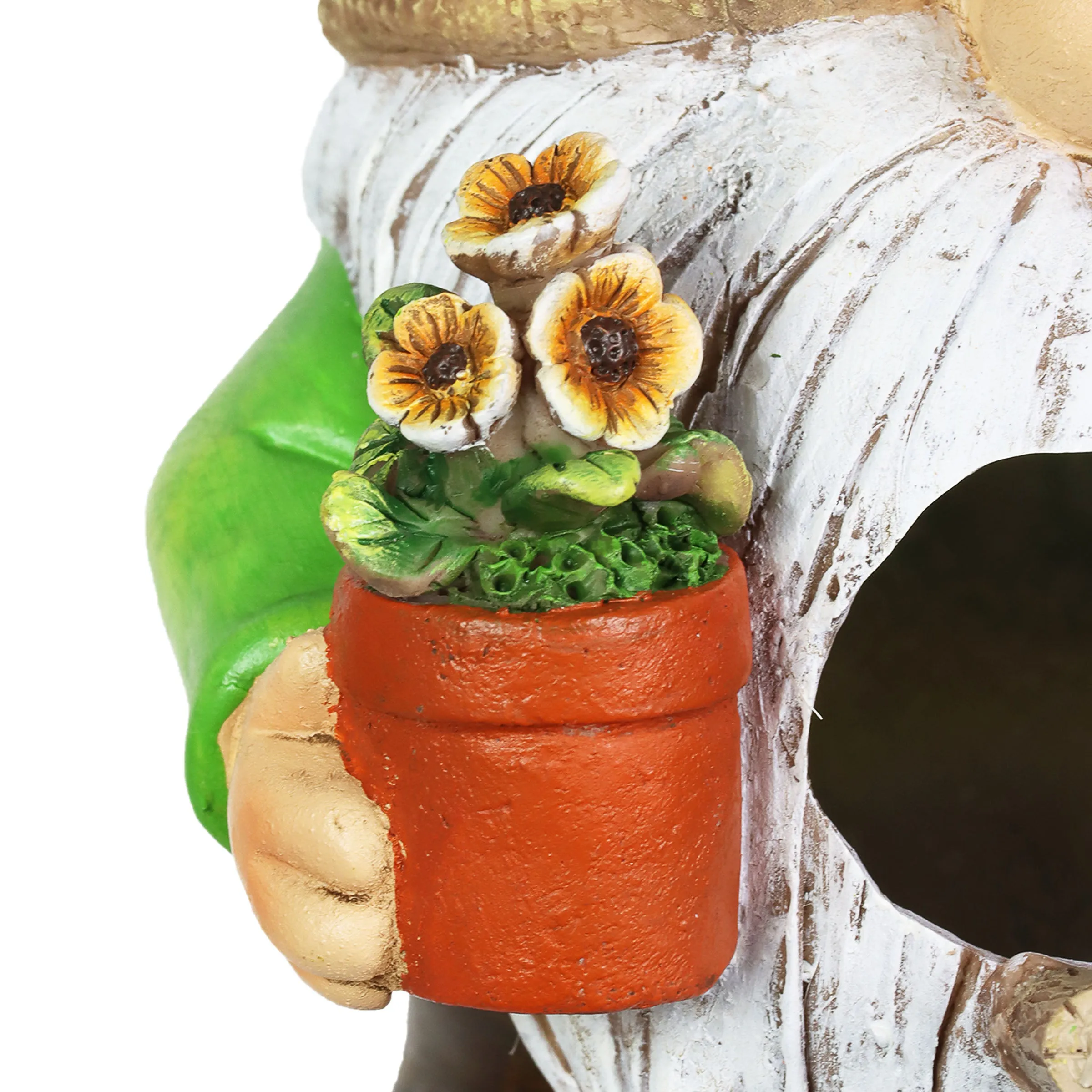 Gardening Gnome Hanging Bird House, 10.5 Inches