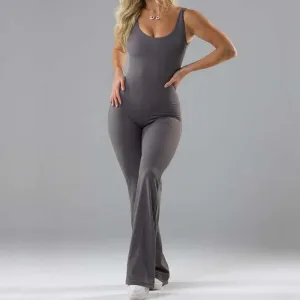 Glow Chic's Tight Yoga Bodysuit - Casual Hollow Seamless Clothing