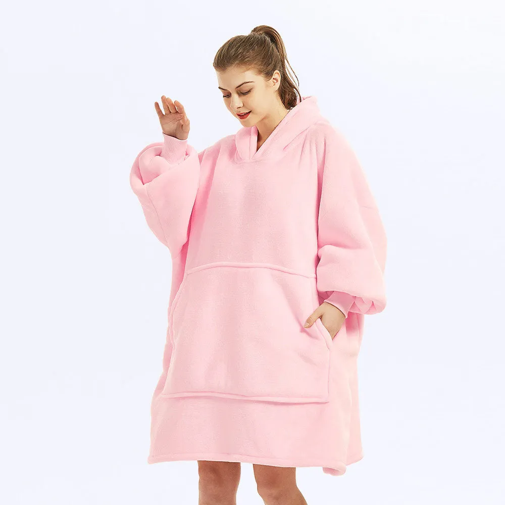 Heated Wearable Blanket Hoodie with Battery Pack