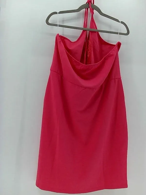 Hot Pink Women's Halter Dress Size 16