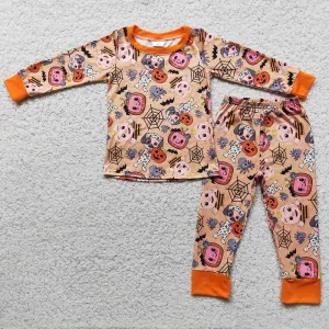 Hot Sale Baby Boys Pajamas Set Halloween Cartoon Print Boutique Boys Pajamas Sleepwear Nightgown Fall Kids Pajamas Outfit Girls 6 A10-5