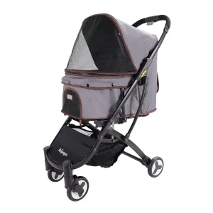 Ibiyaya Speedy Fold Pet Buggy Easy to Store Pet Stroller Grey Denim