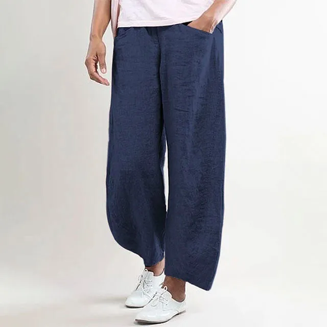 Ivyshape | Casual One-Tone Pants