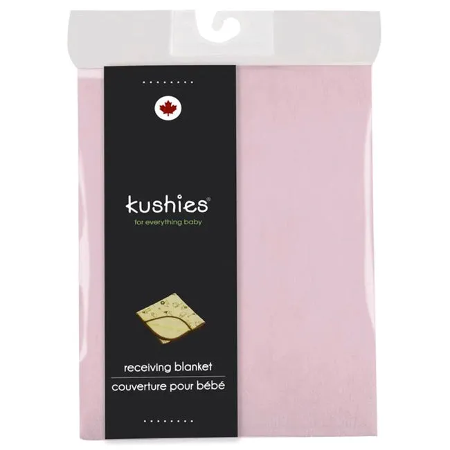 kushies receiving blanket - baby pink