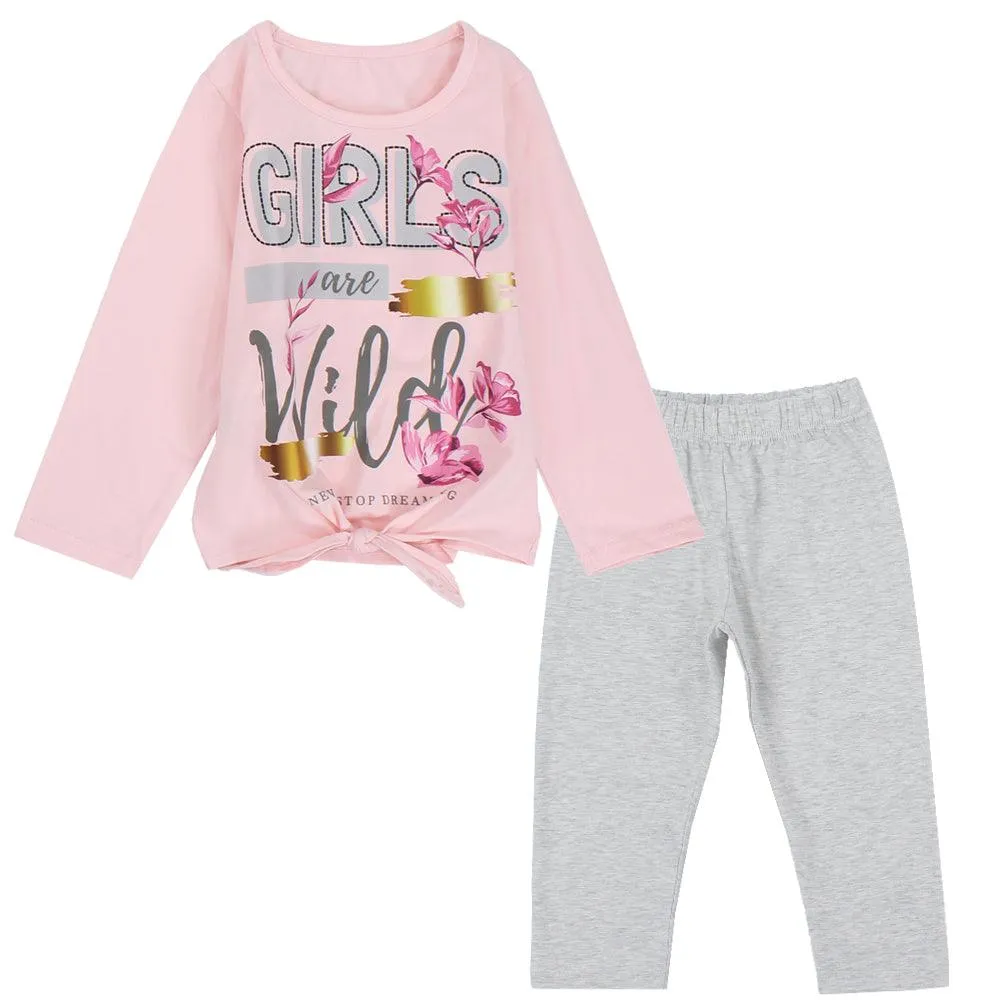 Long-Sleeved "Girls Are Wild" Pajama