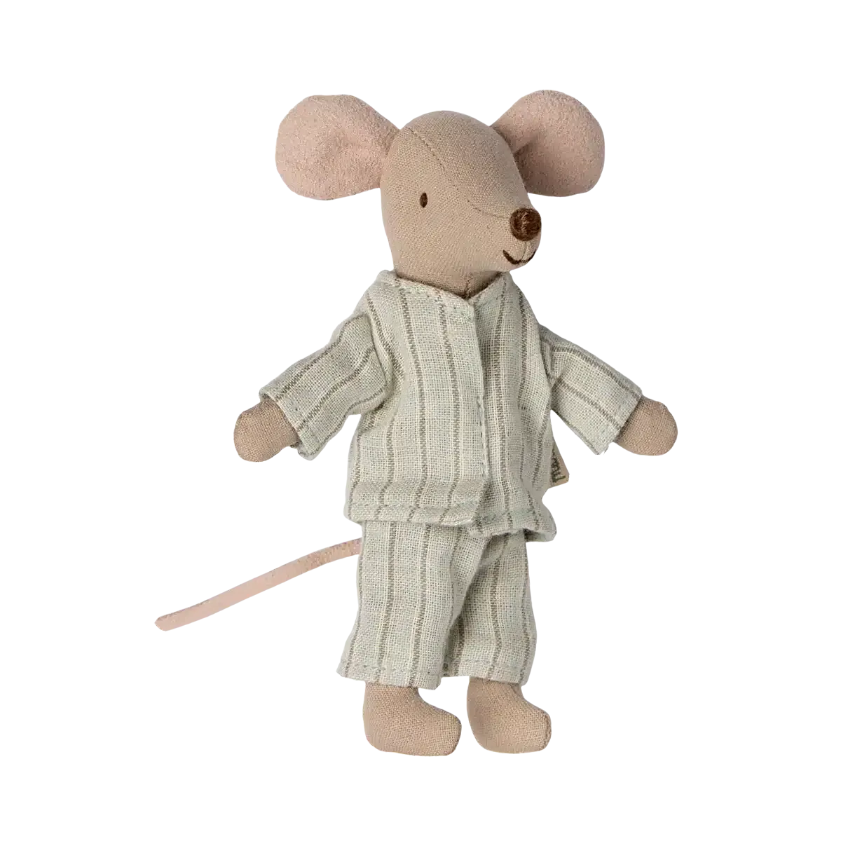 Maileg - Big brother mouse in matchbox - pale blue striped pyjamas