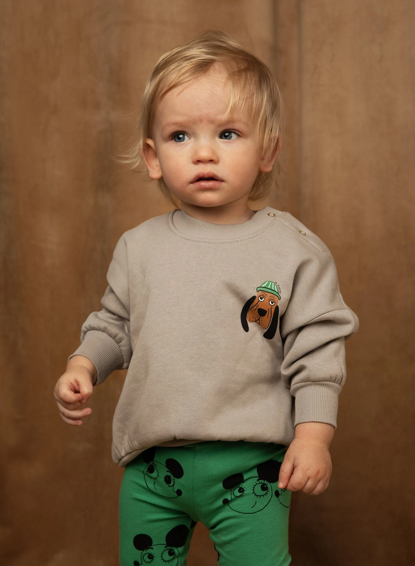 Mini Rodini Kids Bloodhound Sweatshirt in Grey