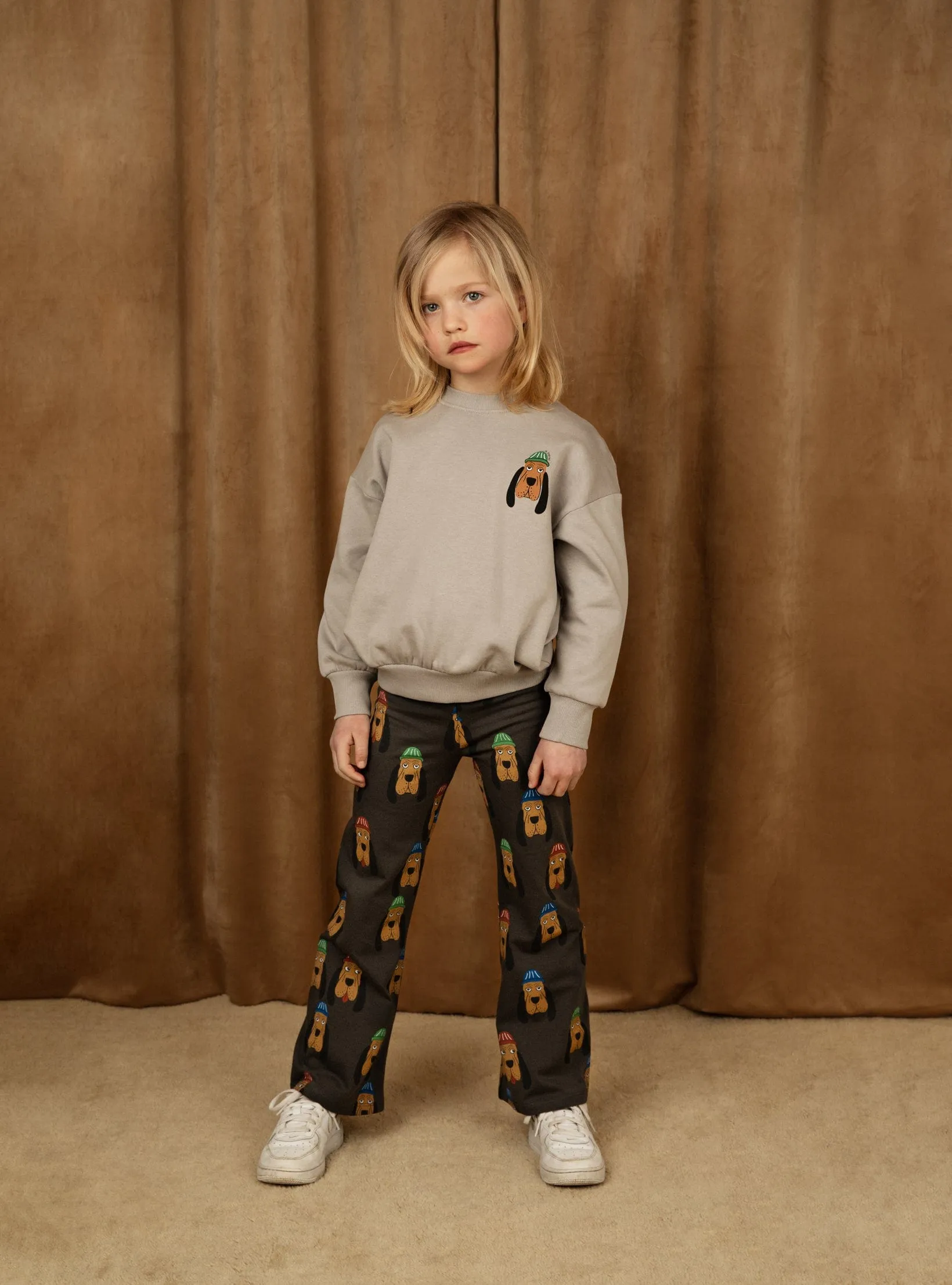 Mini Rodini Kids Bloodhound Sweatshirt in Grey