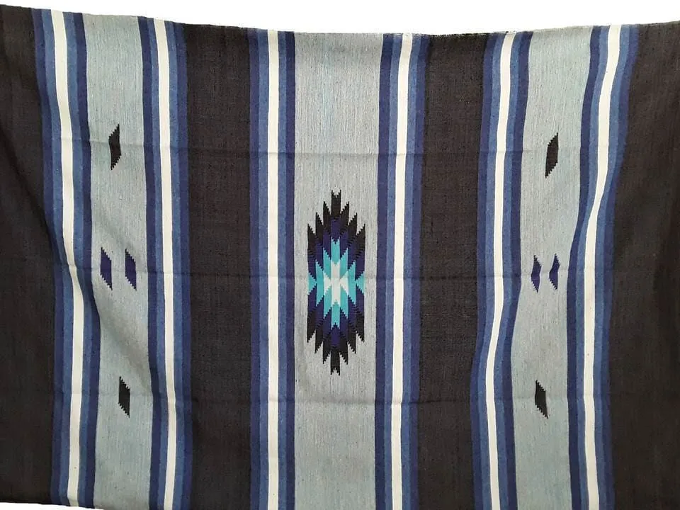 Moroccan Kilim Blanket - Sky