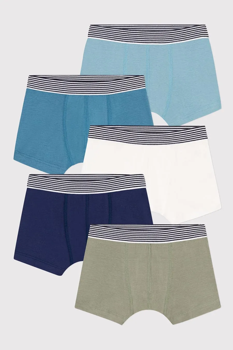 Petit Bateau Boys Boxer Shorts 5-Pack Multi