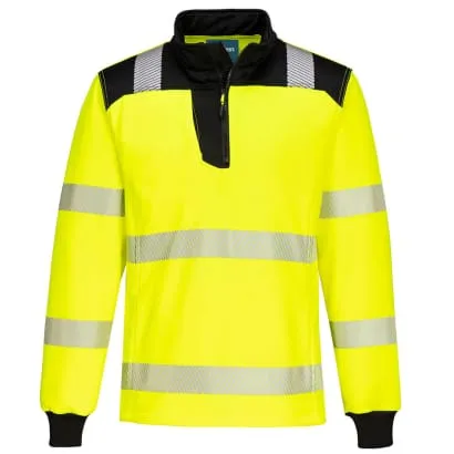 Portwest PW3 Hi-Vis 1/4 Zip Sweatshirt-PW326