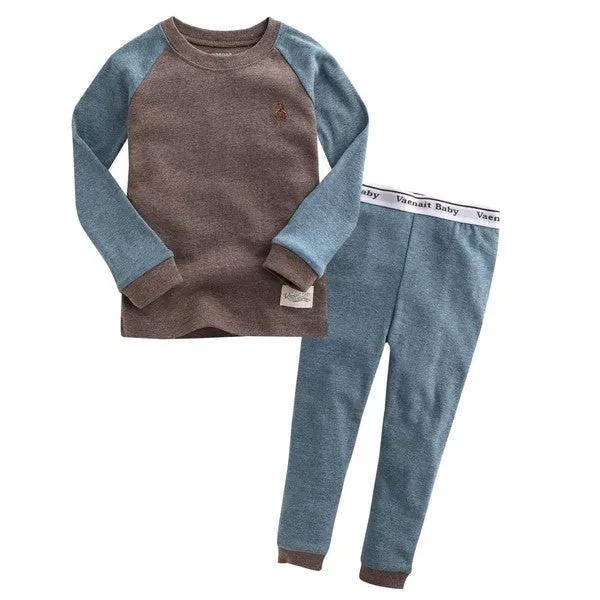 Raglan Charcoal Long Sleeve Pajamas