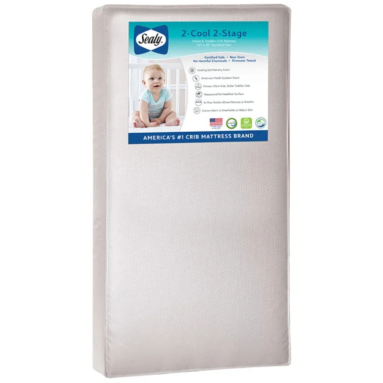 Sealy 2-Cool 2-Stage Crib and Toddler Mattress