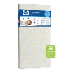 Sealy Butterfly Posture Support Crib Mattress with Waterproof Cover (80927GP)(Open Box)