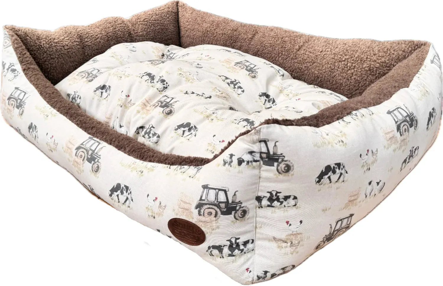 Snug & Cosy Farmyard Rectangle Dog Bed