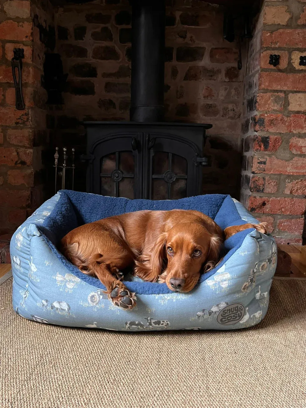 Snug & Cosy Farmyard Rectangle Dog Bed